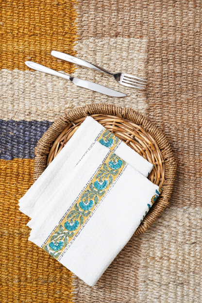 Bella Hand Block Printed Tea Towel (Set of 2)