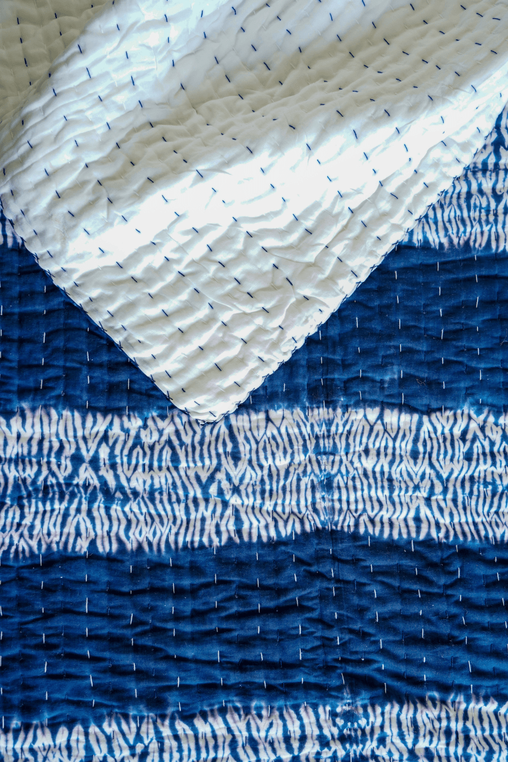 Kantha Quilt Dark Blue