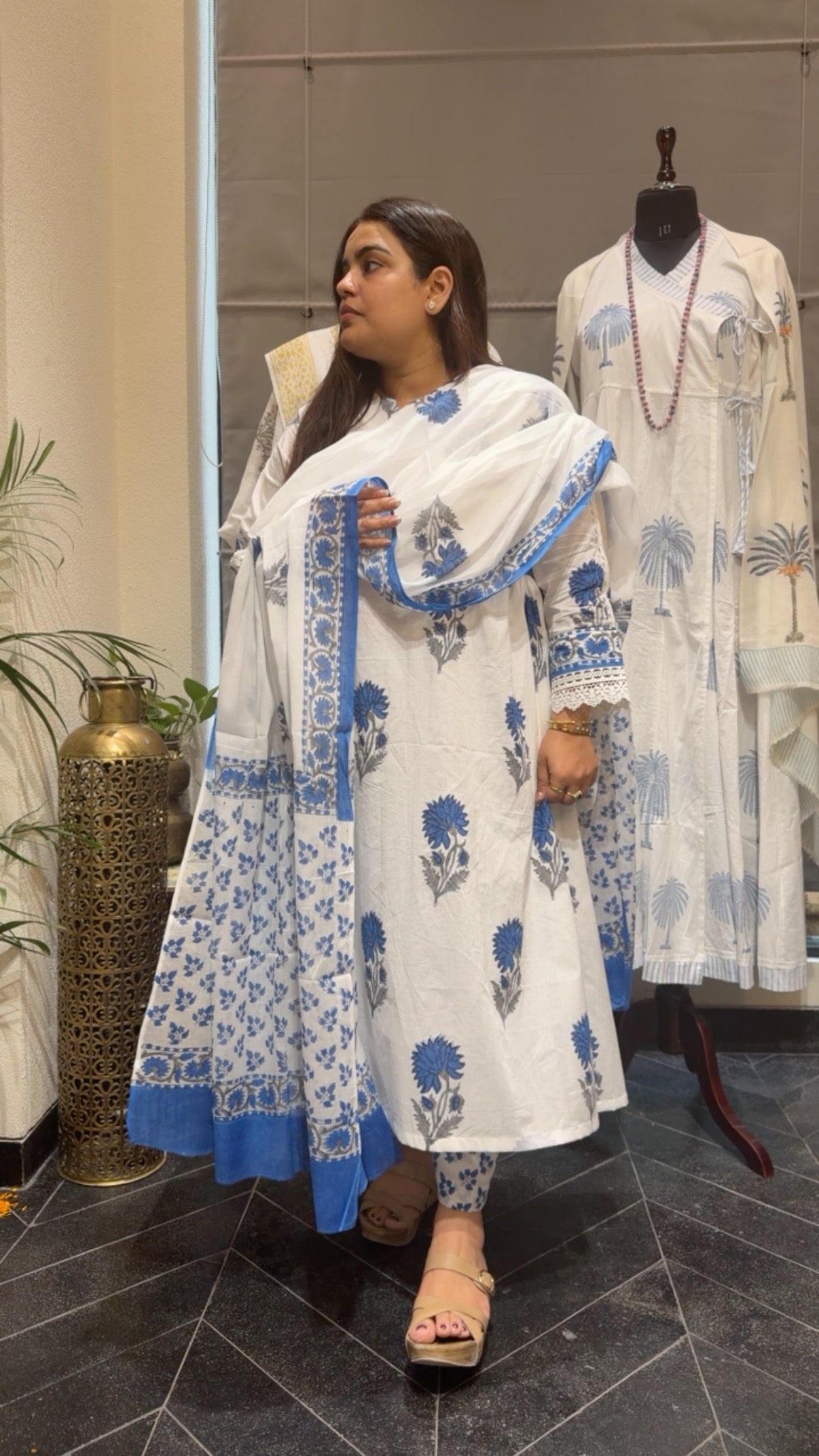 Trending Hand Blockprinted  Mul Cotton Suit Set