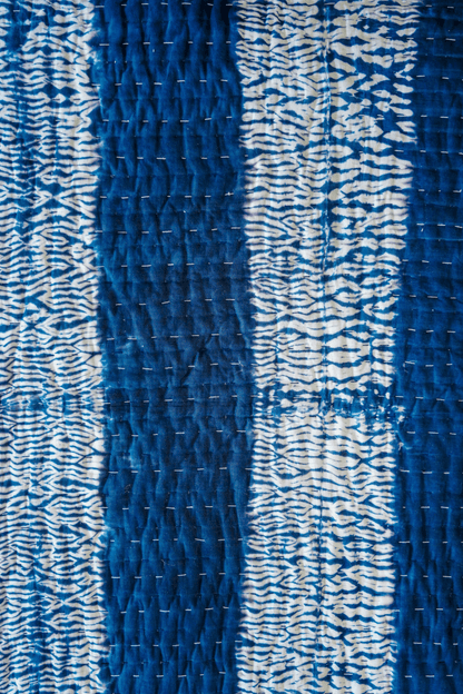 Kantha Quilt Dark Blue