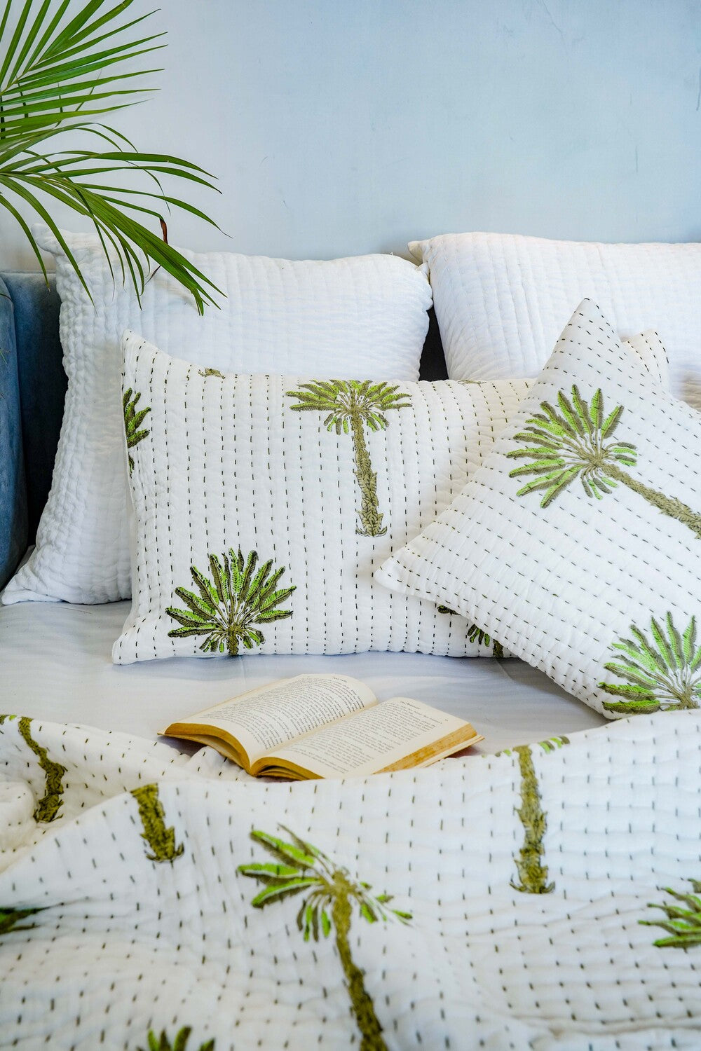 Kantha Quilt Green