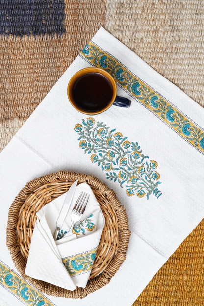 Bella Hand Block Printed Tea Towel (Set of 2)