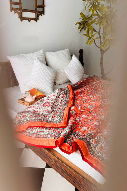 Pinata Chinta Hand Block Print Reversible Quilt
