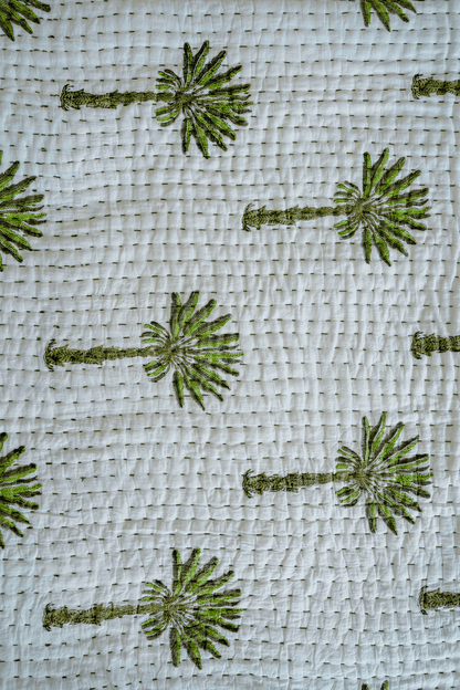 Kantha Quilt Green