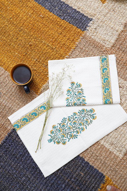 Bella Hand Block Printed Tea Towel (Set of 2)