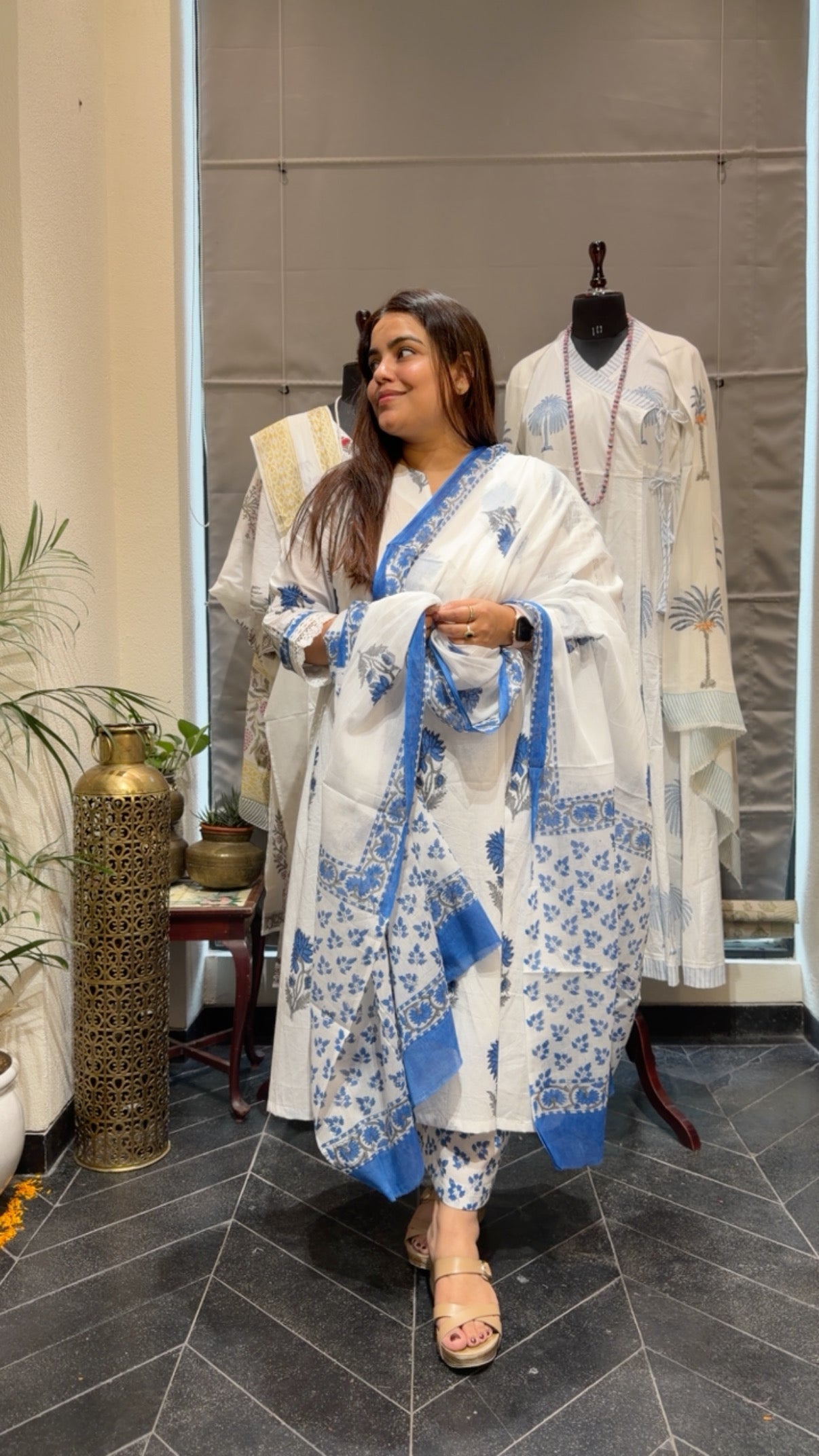 Trending Hand Blockprinted  Mul Cotton Suit Set