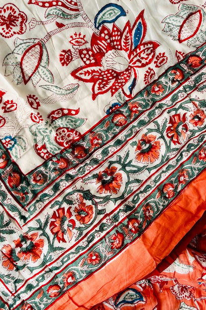 Pinata Chinta Hand Block Print Reversible Quilt