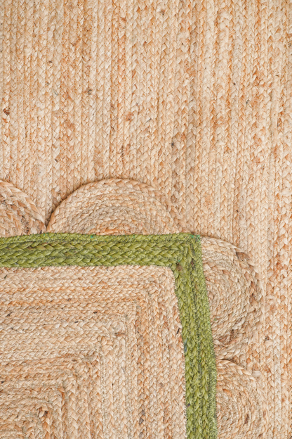 Green Jute Scallop Rug