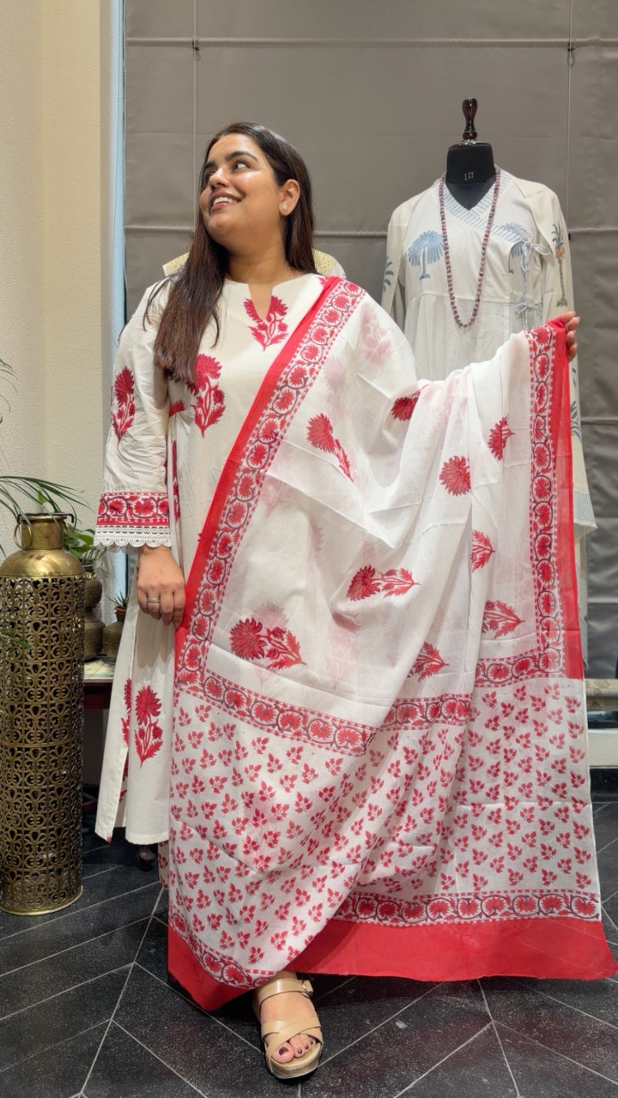 Trending Hand Blockprinted  Mul Cotton Suit Set