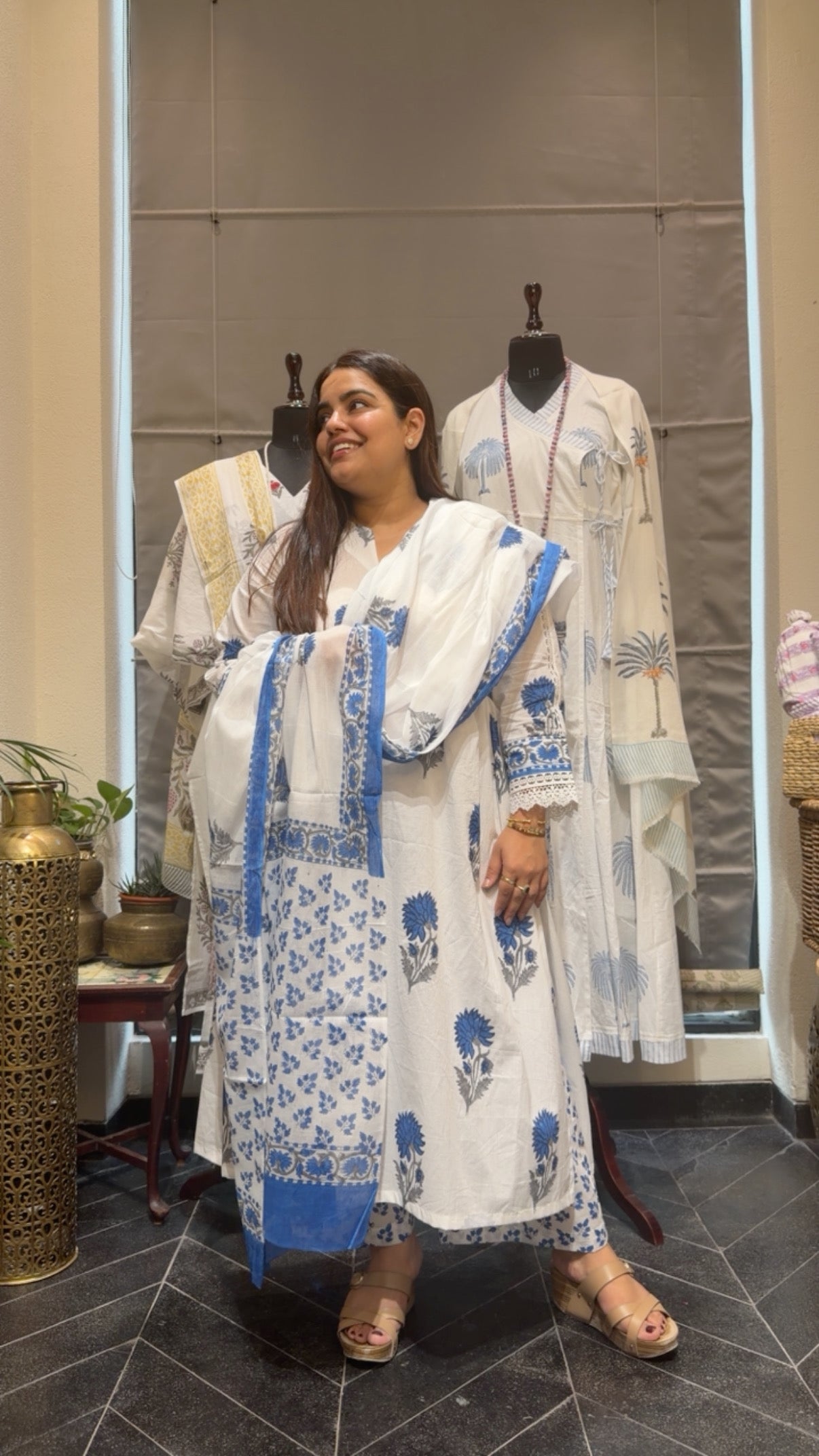 Trending Hand Blockprinted  Mul Cotton Suit Set
