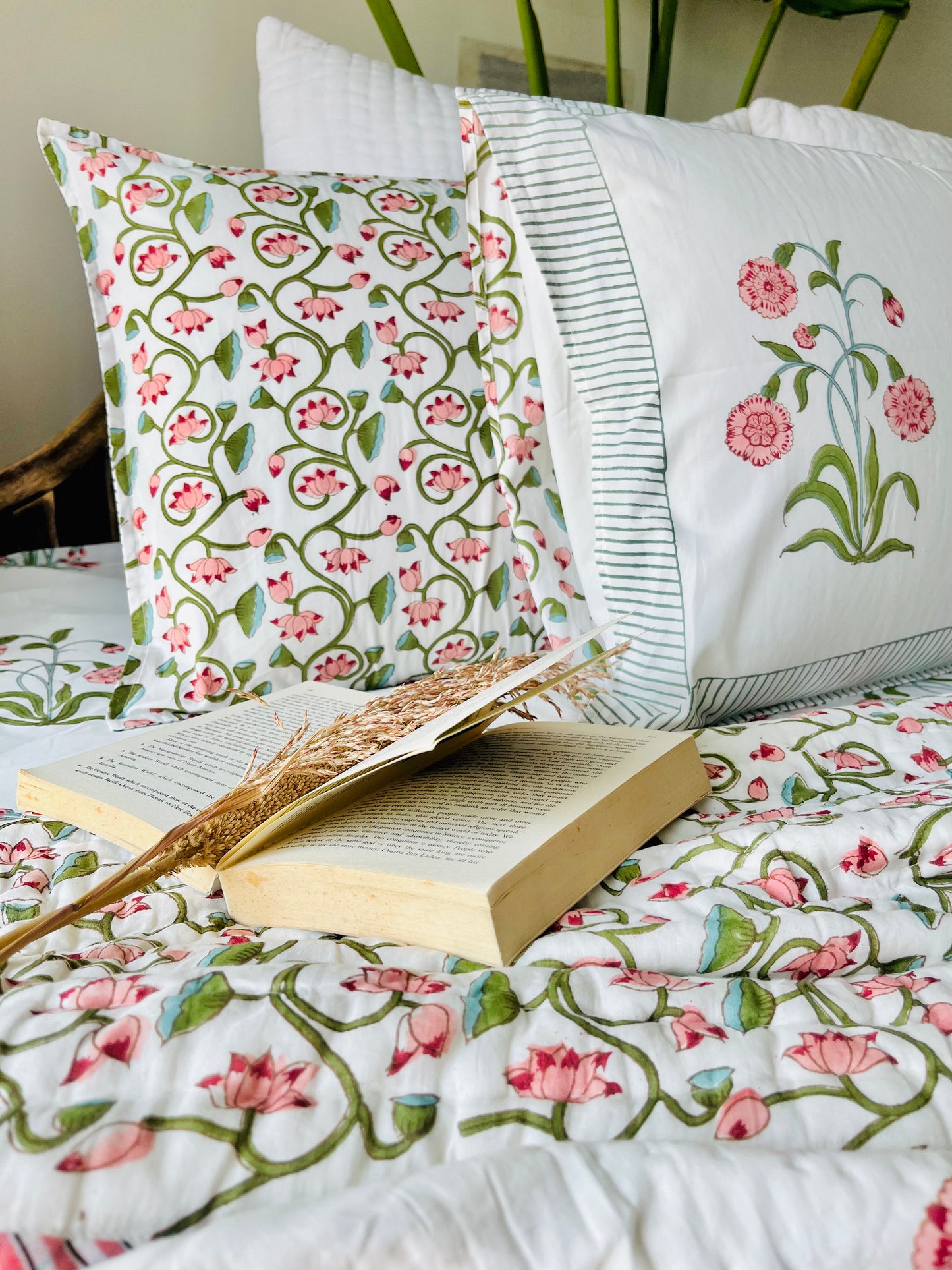 Bagh-e-Noor  Hand Block Printed Cotton bedsheet