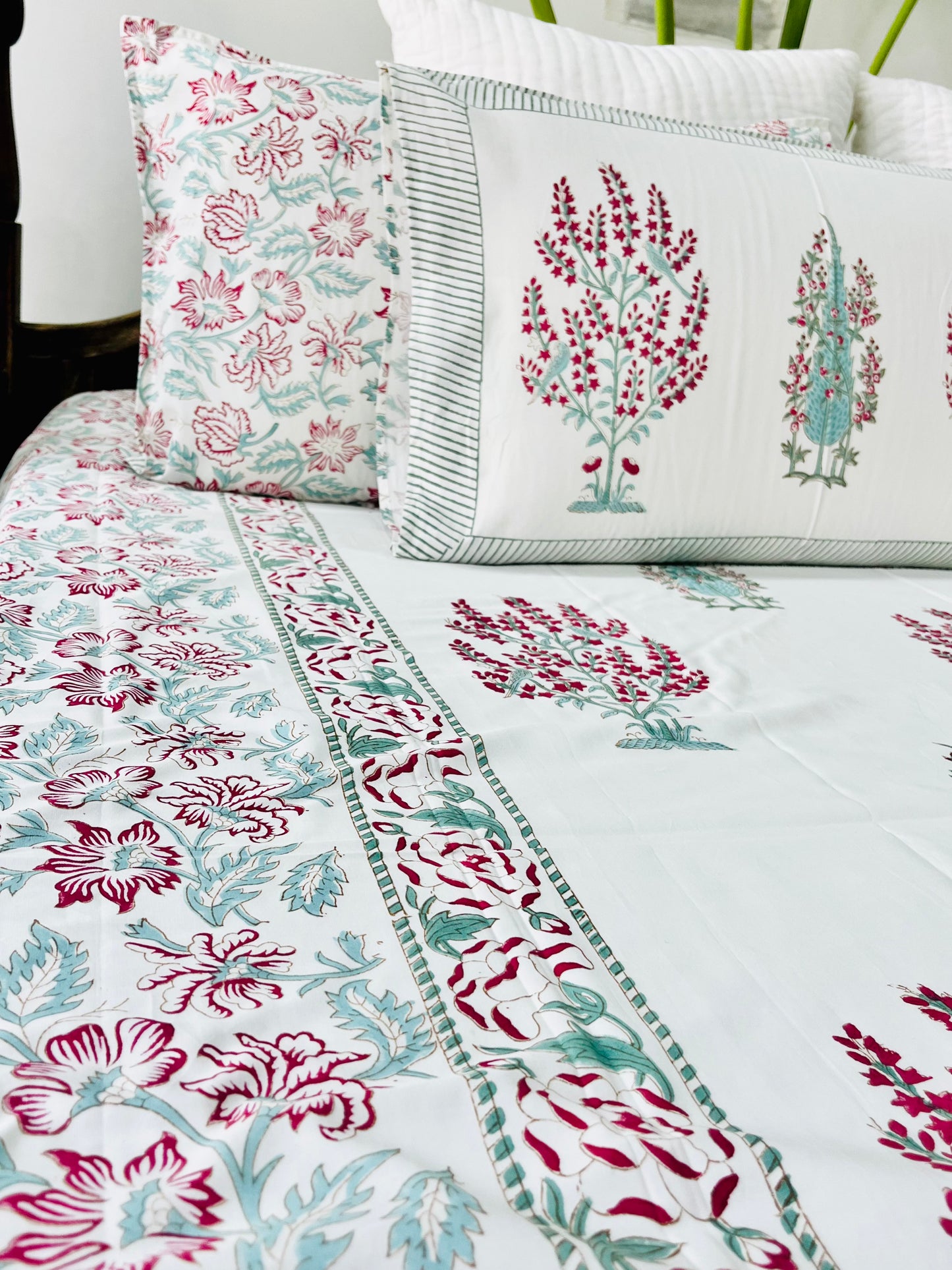 Panchi  Hand Block Printed Cotton Bedsheet