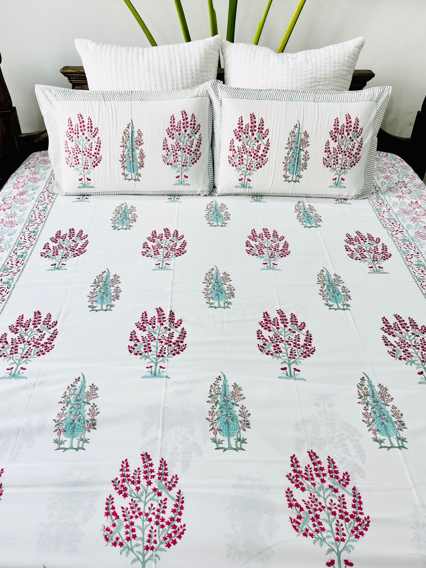 Panchi  Hand Block Printed Cotton Bedsheet