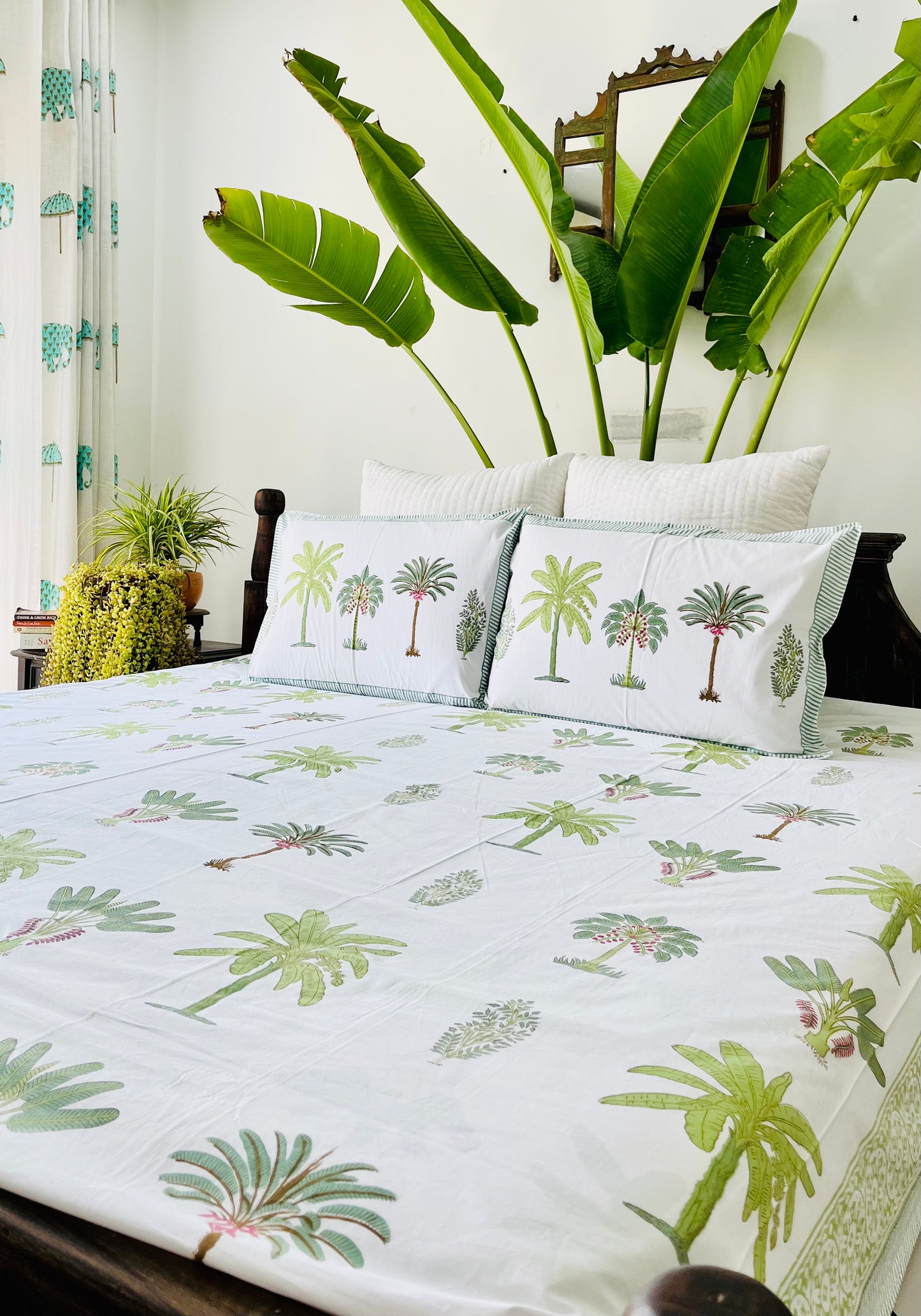 Mugal Bagh  Hand Block Printed Cotton Bed sheet