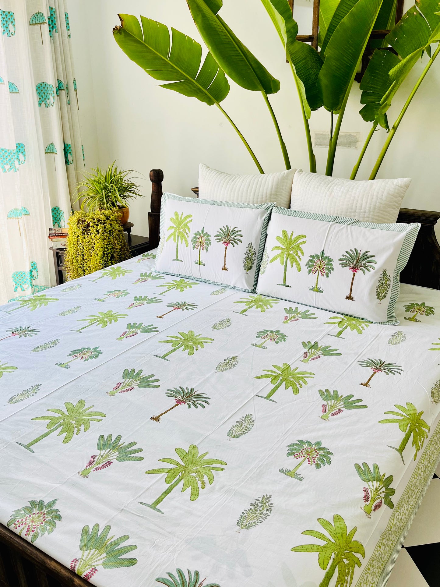 Mugal Bagh  Hand Block Printed Cotton Bed sheet