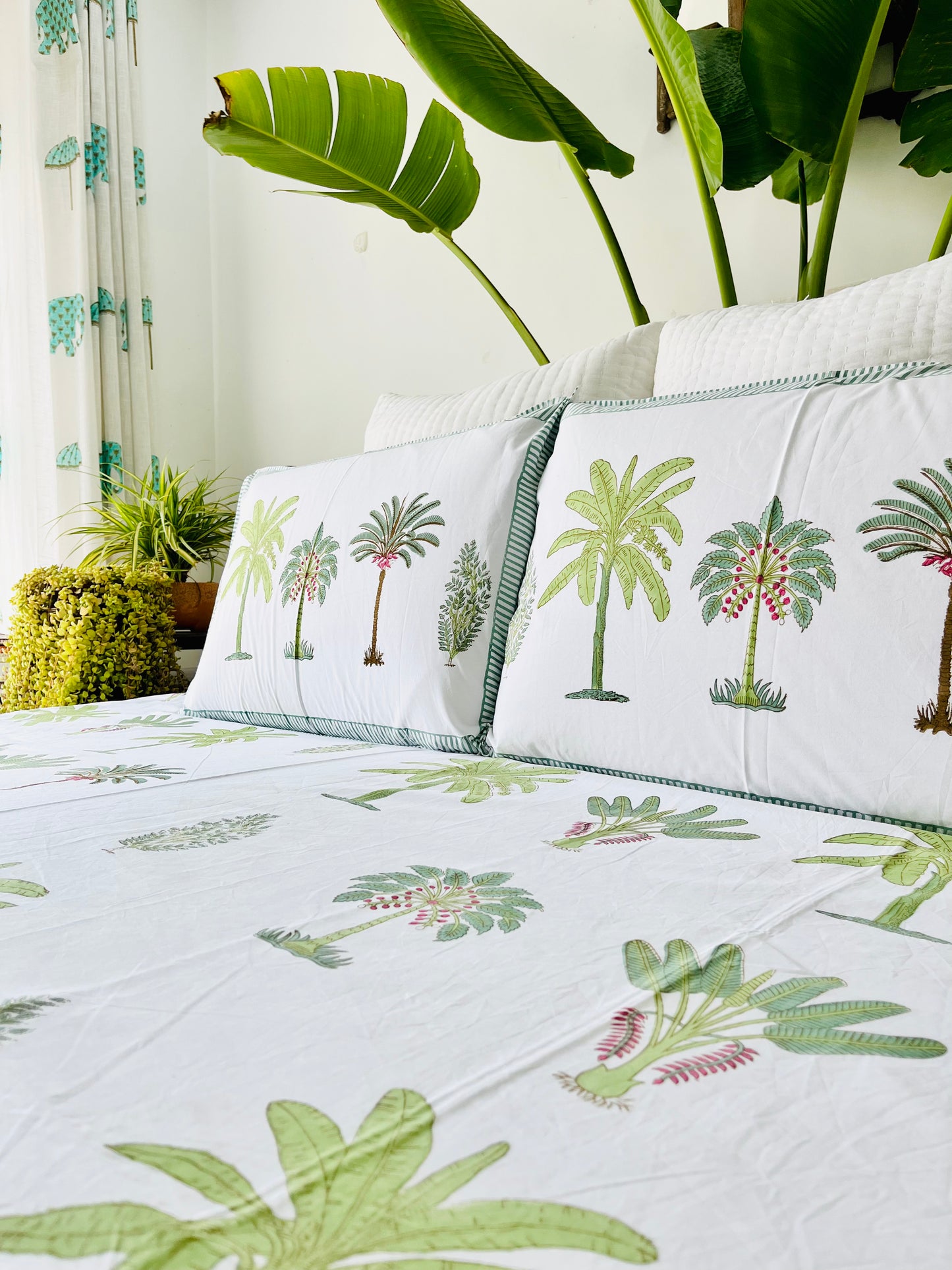 Mugal Bagh  Hand Block Printed Cotton Bed sheet