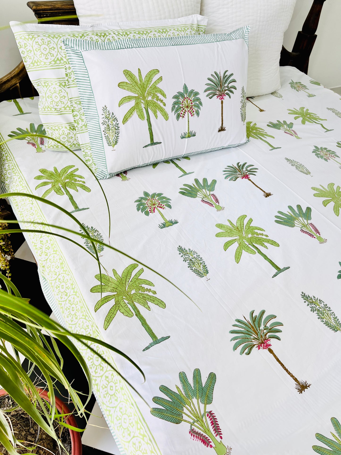 Mugal Bagh  Hand Block Printed Cotton Bed sheet