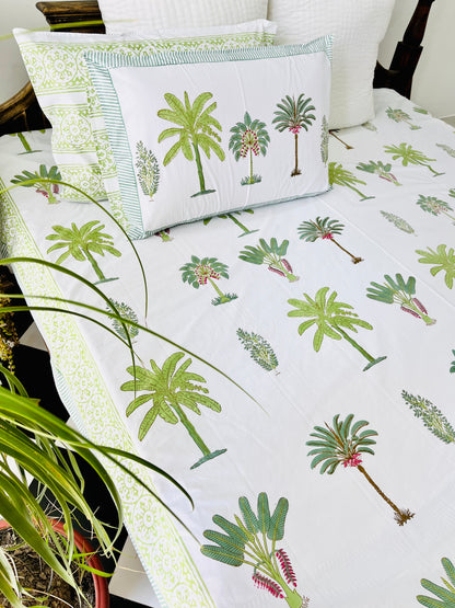 Mugal Bagh  Hand Block Printed Cotton Bed sheet