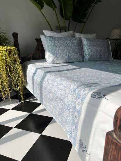 Aasma Hand Block Printed Cotton Bedsheet