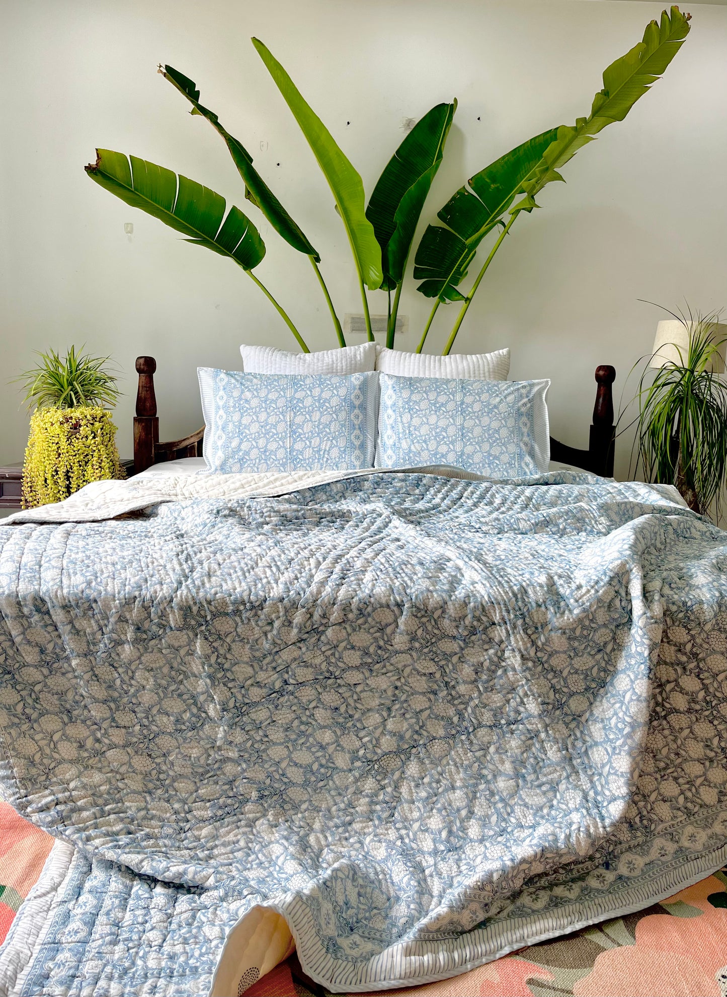 Aasma Hand Block Printed Cotton Quilt