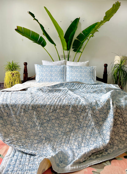 Aasma Hand Block Printed Cotton Quilt