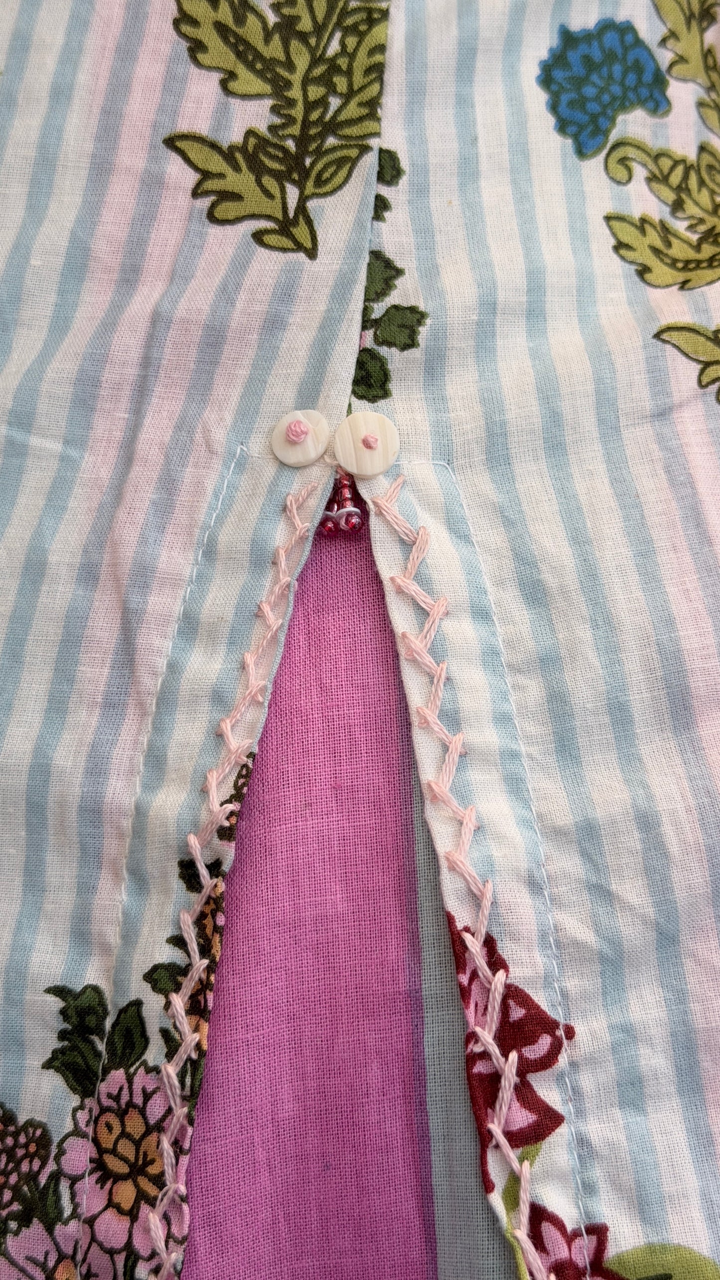 Blue Stripe Blockprinted Cotton Coordset