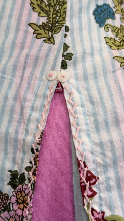 Blue Stripe Blockprinted Cotton Coordset